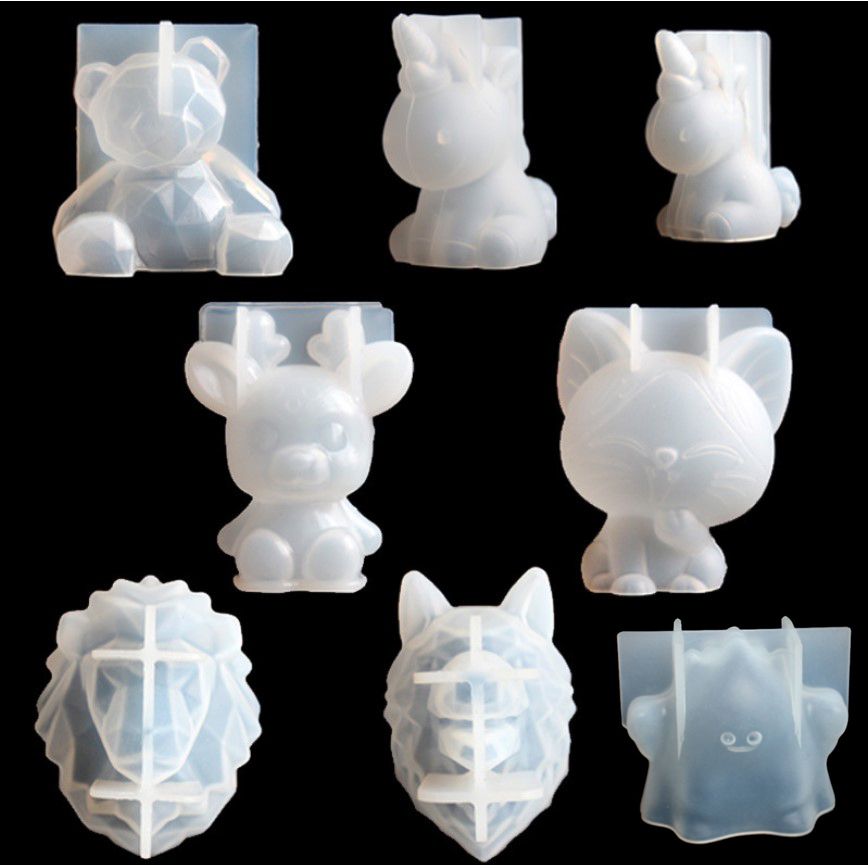 Candle Supplies Wholesale - Transparante Eenhoorn Siliconen Epoxyhars Mallen Geometrie