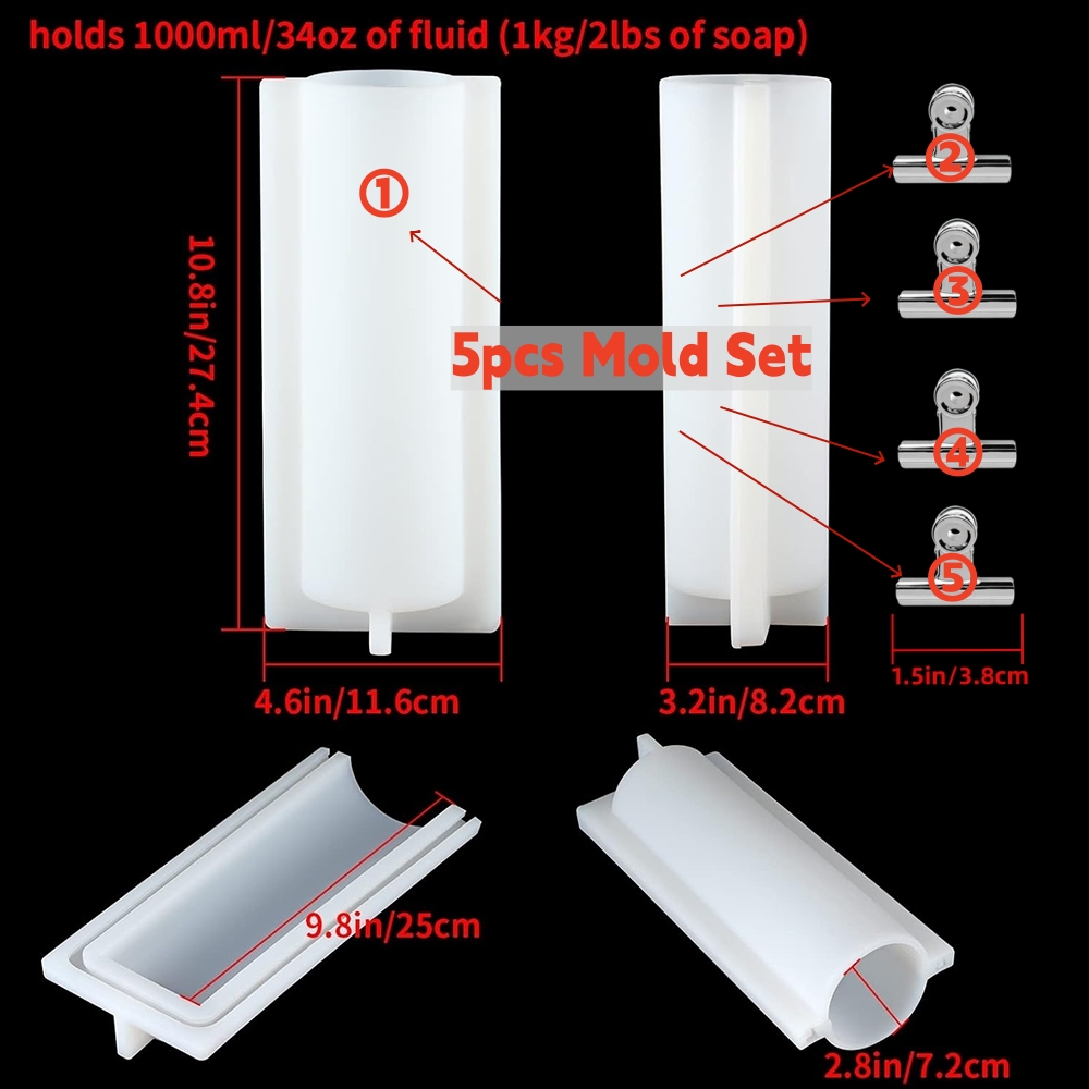 Grote cilindrische zeepvorm me - Candle Supplies Wholesale recensie en prijs